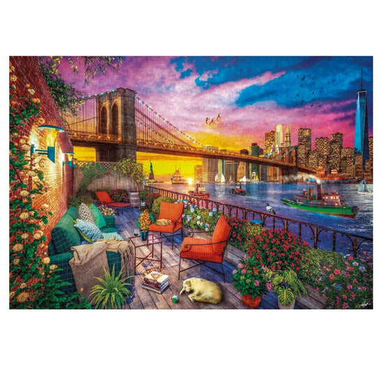 Clementoni Manhattan Balcony Sunset 3000-Piece Jigsaw Puzzle
