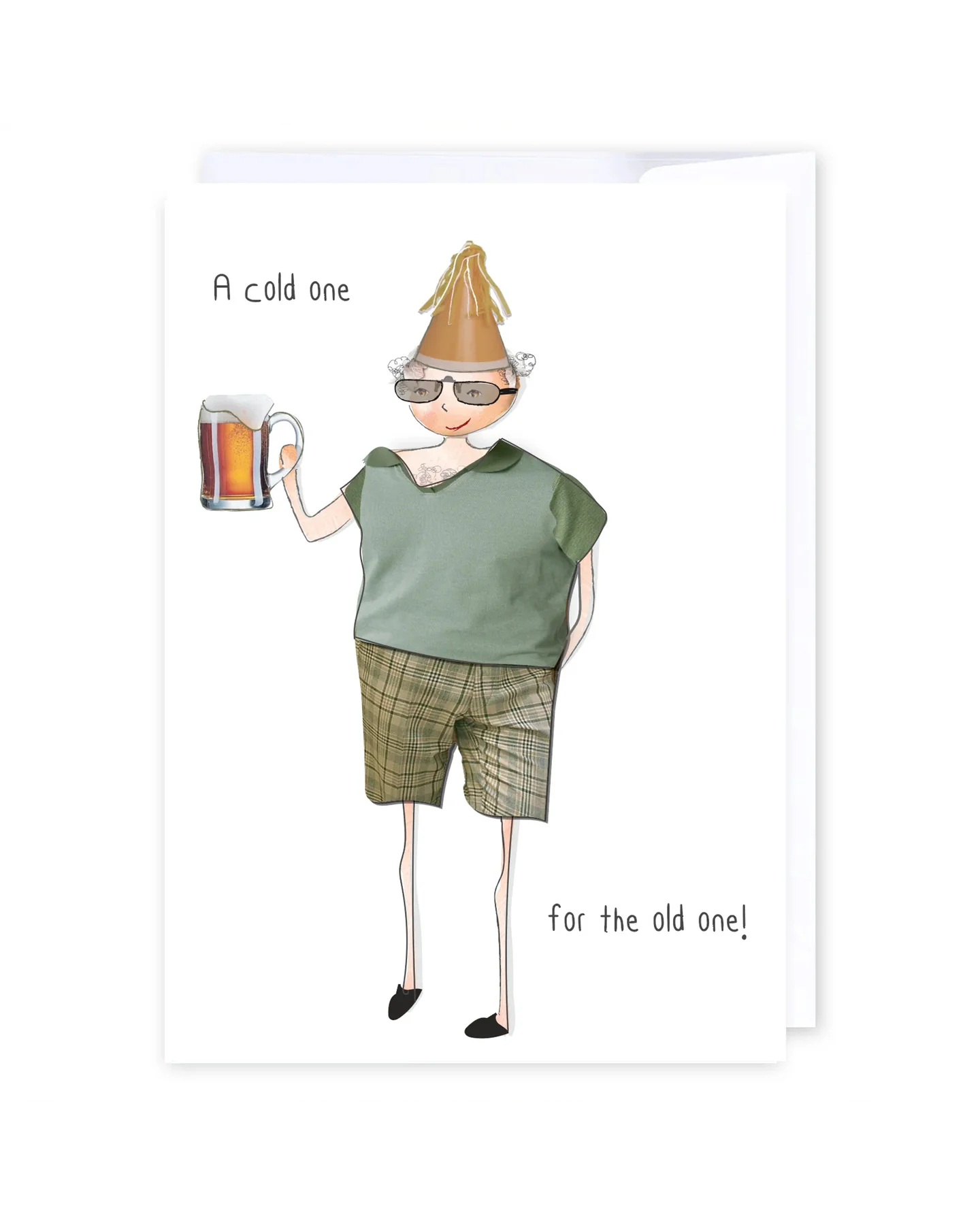 Cold one for the old one Greeting Cards