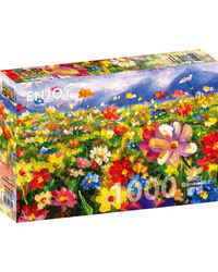 Enjoy Puzzle Colorful Flower Meadow 1000-Piece Jigsaw Puzzle