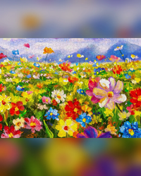 Enjoy Puzzle Colorful Flower Meadow 1000-Piece Jigsaw Puzzle-5