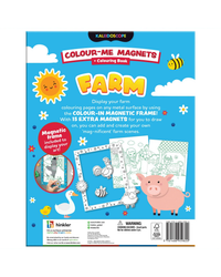 Hinkler Colour-Me-Magnets Farmyard Colouring Book & Magnet Kit-1