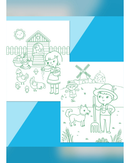 Hinkler Colour-Me-Magnets Farmyard Colouring Book & Magnet Kit-4