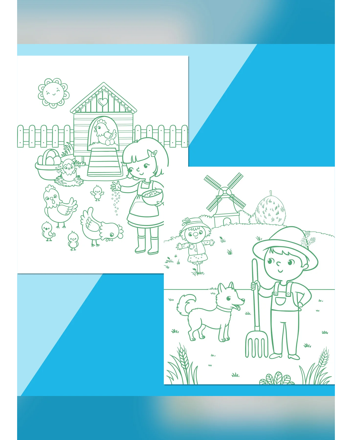 Hinkler Colour-Me-Magnets Farmyard Colouring Book & Magnet Kit-4