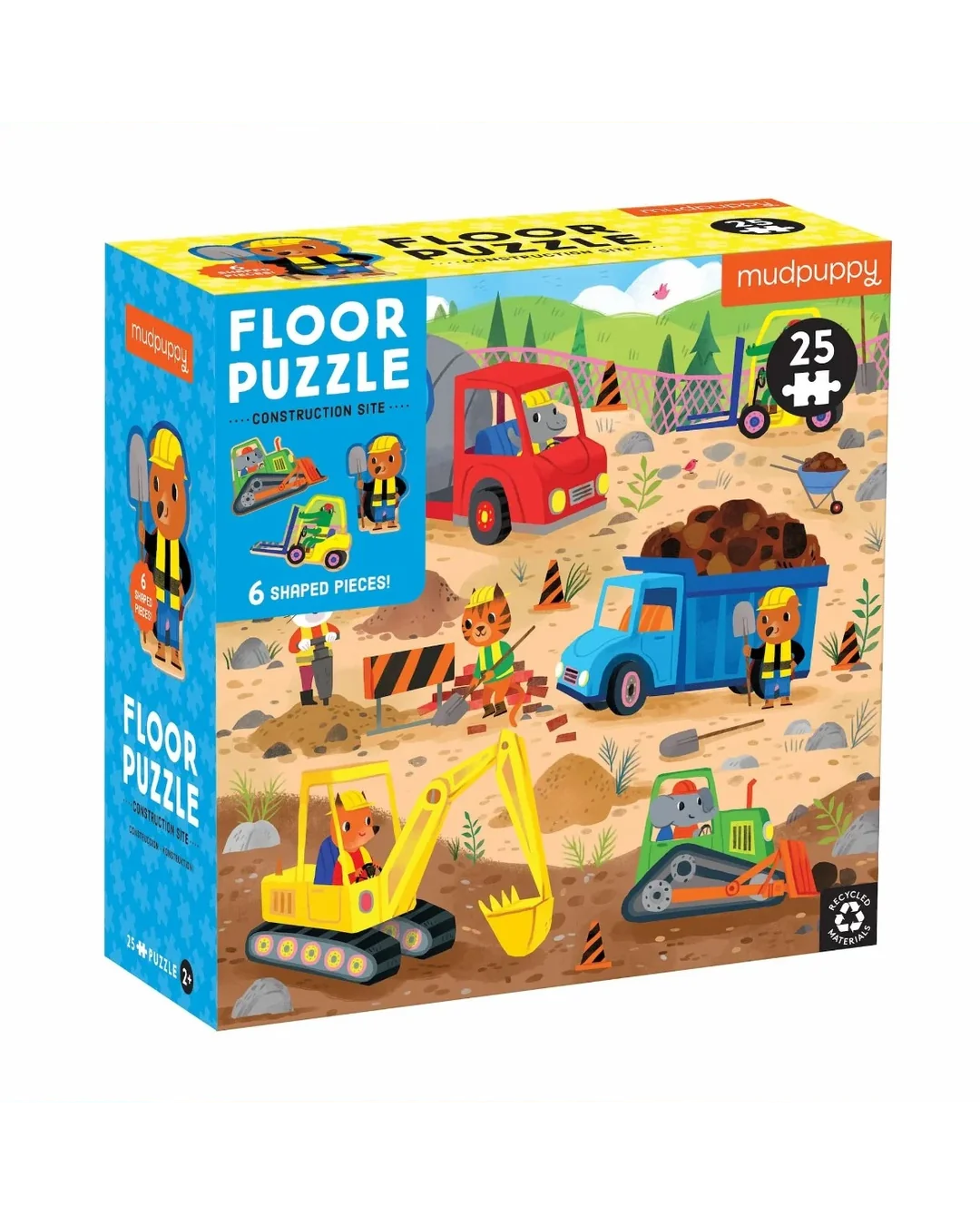 Mudpuppy Construction Site 25-Piece Puzzle