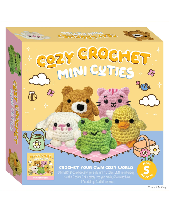 Cozy Crochet Mini Cuties 5-Piece Crochet Kit