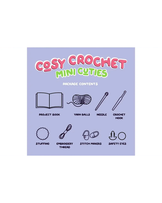 Cozy Crochet Mini Cuties 5-Piece Crochet Kit