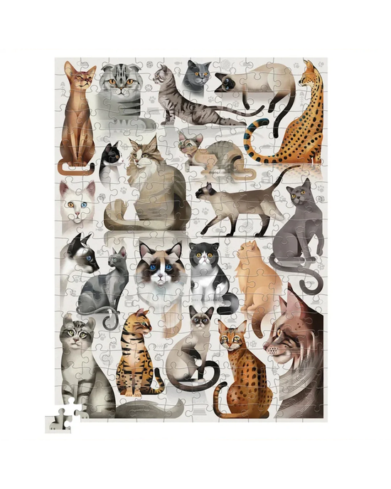 Crocodile Creek 200-Piece Animals Puzzle – Cat Breeds