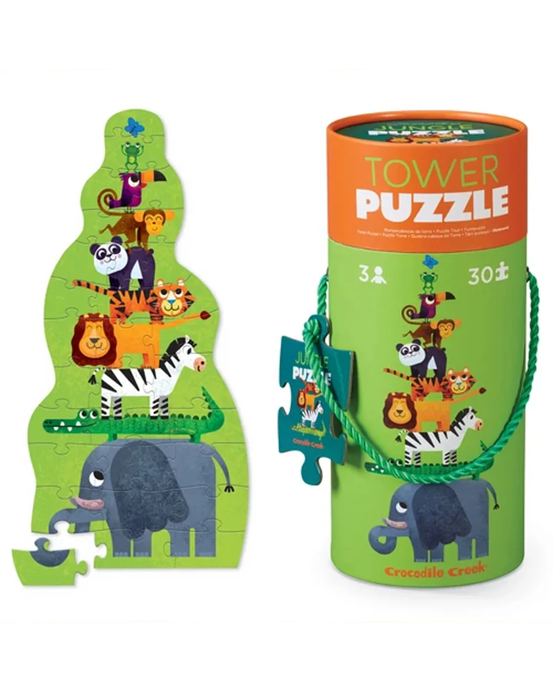 Croc Creek 30pc Tower Puzzle: Jungle Child Jigsaws