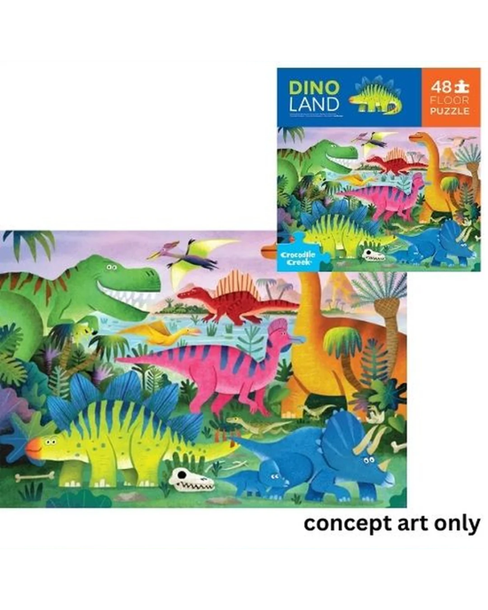 Crocodile Creek Dino Land 48-Piece Puzzle