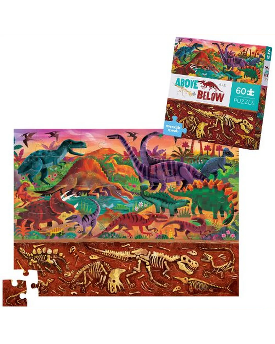 Crocodile Creek Dinosaur 60-Piece Above & Below Puzzle