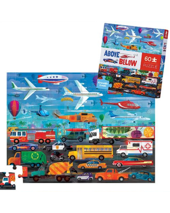 Crocodile Creek Things That Go 60-Piece Above & Below Puzzle