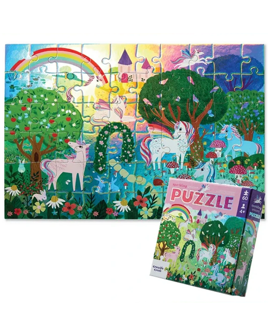 Crocodile Creek Sparkling Unicorn 60-Piece Foil Puzzle