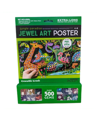 Croc Creek Jewel Art Poster Jungle Paradise Craft Kit