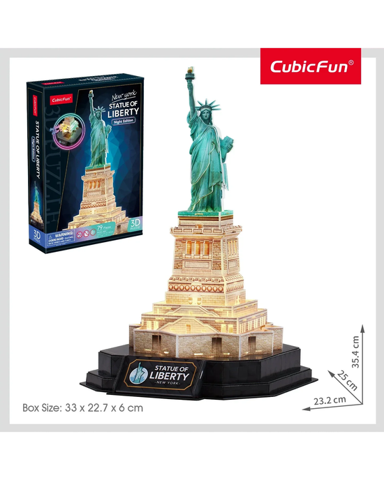 Cubic Fun 3D Puzzle Statue of Liberty Night Edition