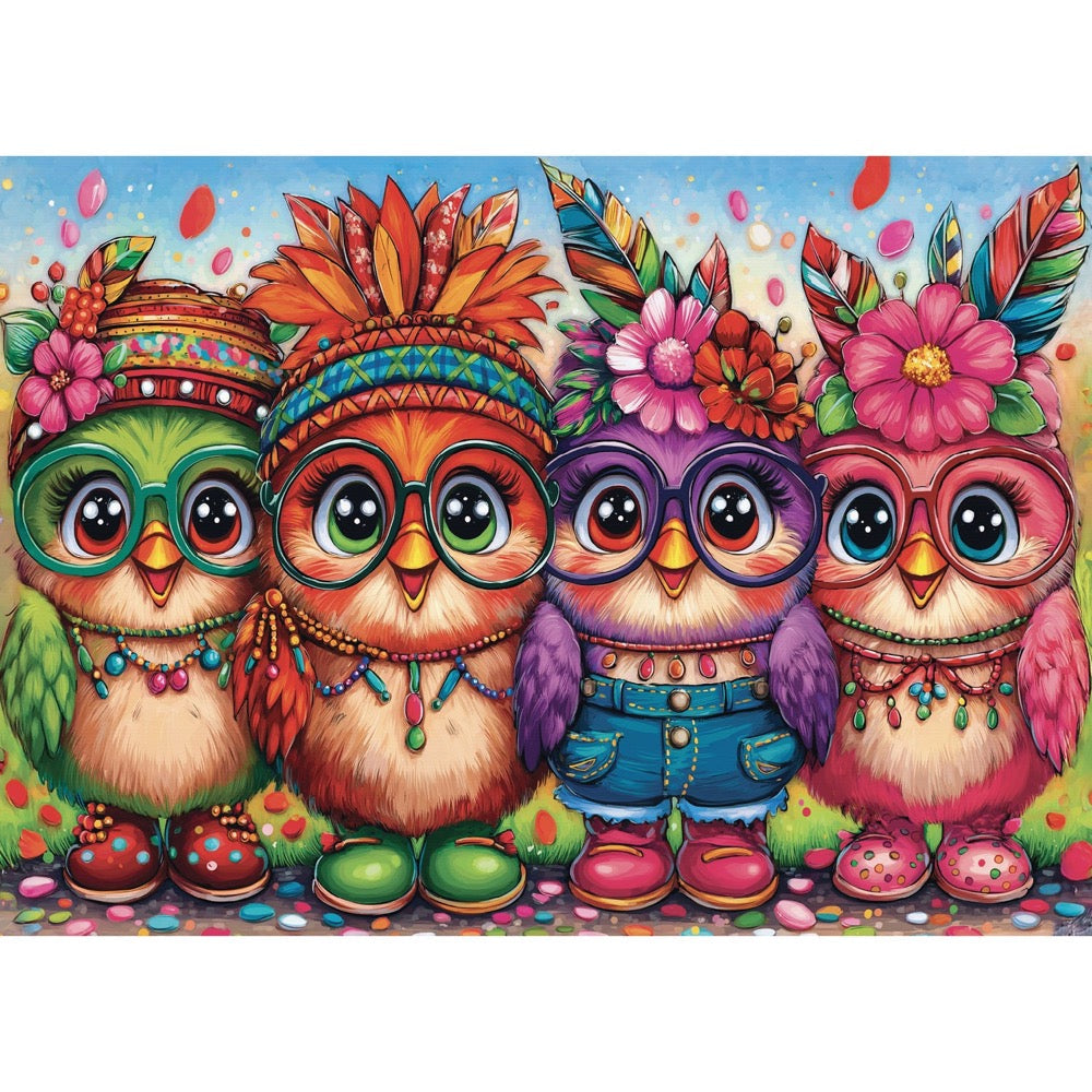 Delfy Four Funky Chicks 1000pc Jigsaw Puzzle