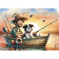 Delfy Sunset Fishing Friends 1000pc Jigsaw Puzzle