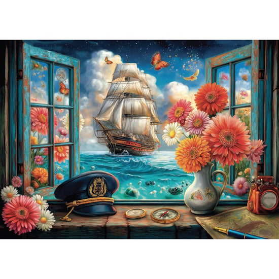 Delfy Window Sea View 1000pc Jigsaw Puzzle