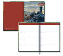 The Wind in the Willows 2027 diary interior with a train illustration and week-to-view pages