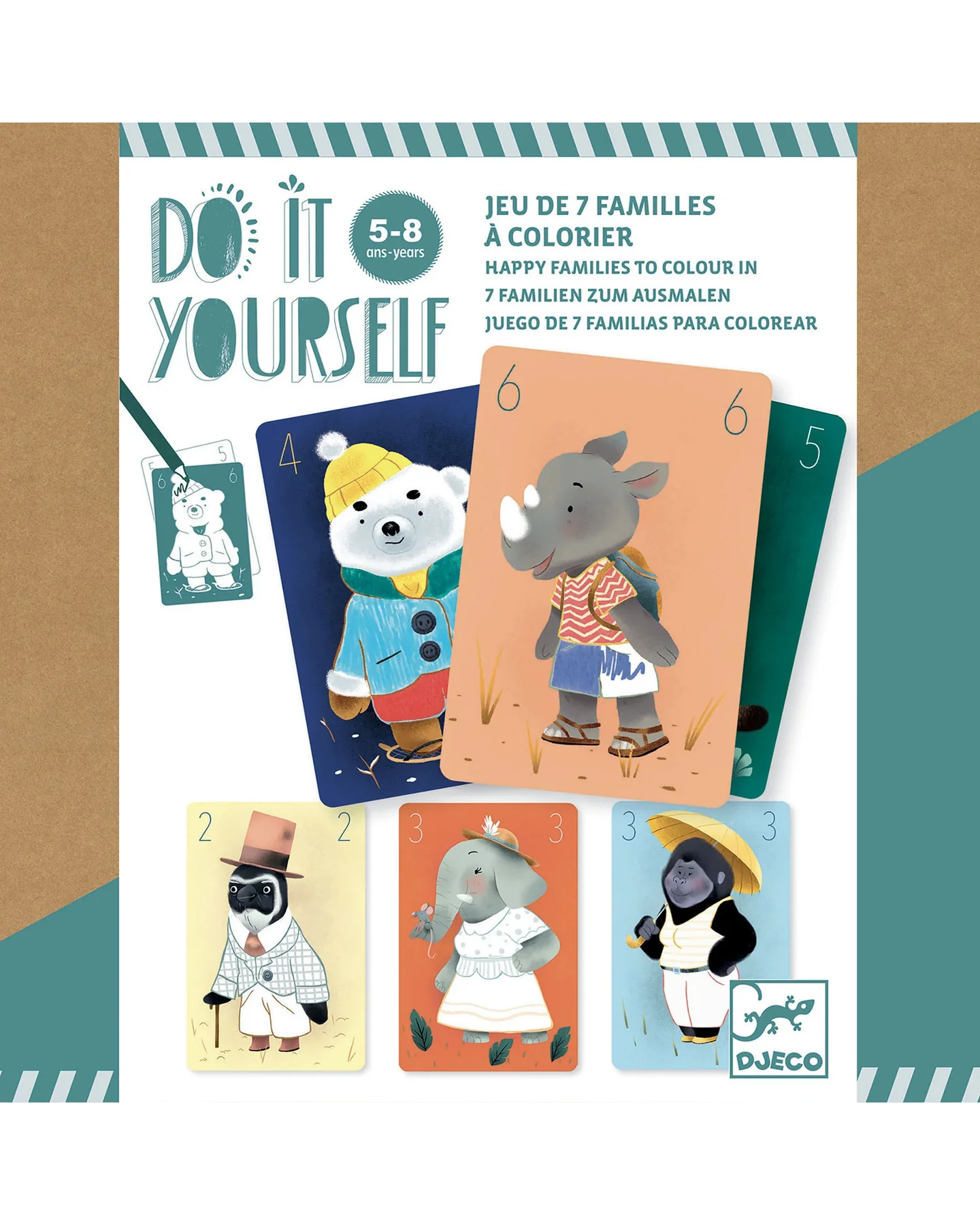 Djeco Creature Chic DIY Card Game Kit-1