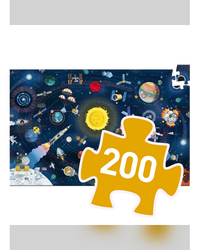 Djeco The Space 200-Piece Jigsaw Puzzle with Booklet-3