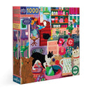eeBoo 1000pc Puzzle Pets in the Kitchen Square