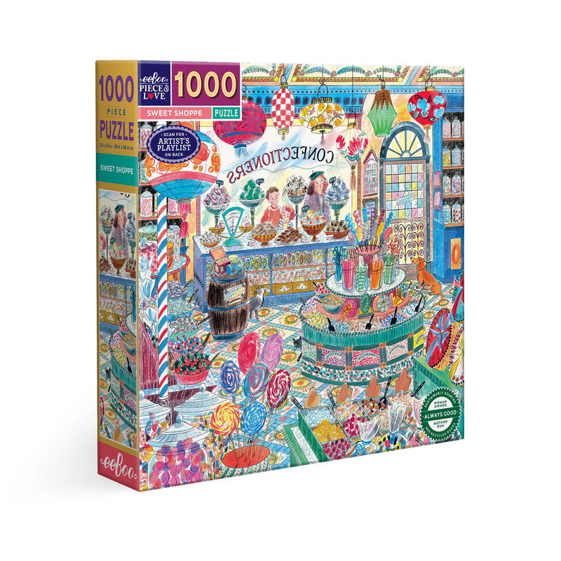 eeBoo 1000pc Puzzle Sweet Shoppe Sq q