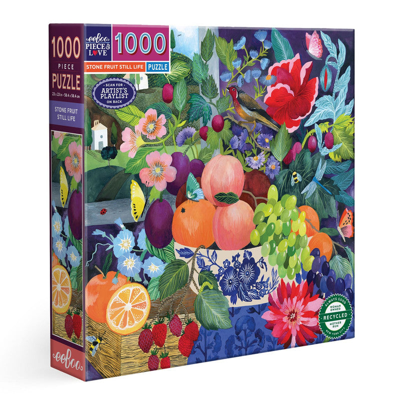 eeBoo 1000pc Puzzle Stone Fruit Still Life Square