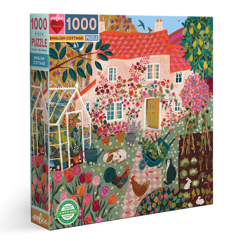 eeBoo 1000pc Puzzle: English Cottage