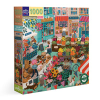 eeBoo 1000pc Puzzle: English Green Market