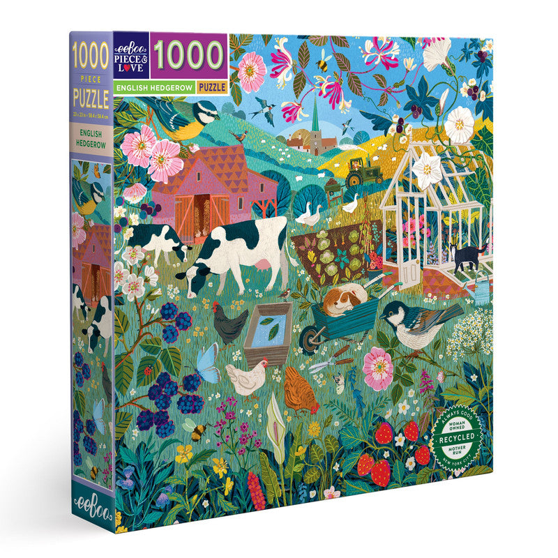 eeBoo 1000pc Puzzle: English Hedgerow