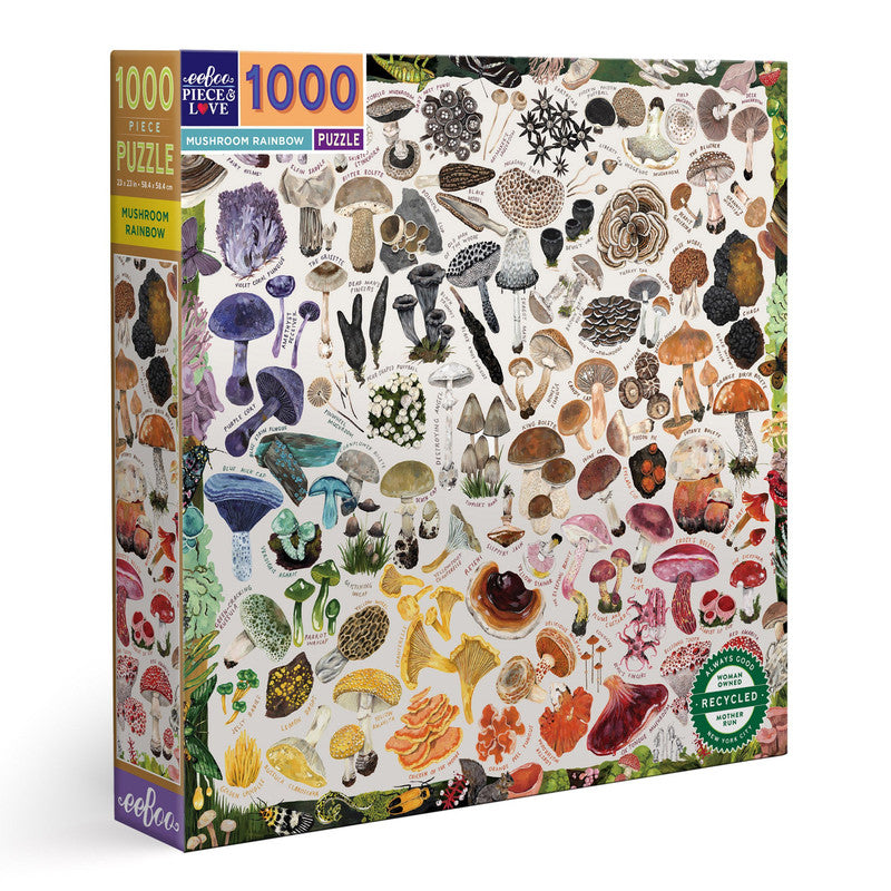 eeBoo 1000pc Puzzle: Mushroom Rainbow