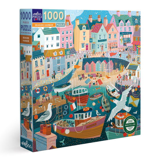 eeBoo 1000pc Puzzle: Seaside Harbor