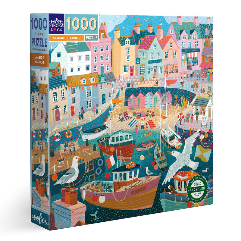 eeBoo 1000pc Puzzle: Seaside Harbor