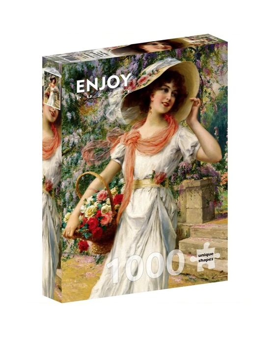 Enjoy Puzzle Emile Vernon The Flower Garden 1000-Piece Jigsaw Puzzle