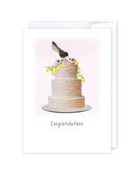 Fantail wedding cake Greeting Cards