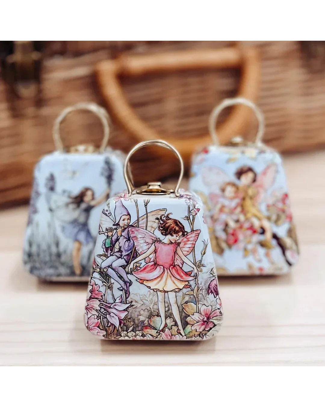 Flower Fairies - Mini Tin Handbags Household Storage Containers