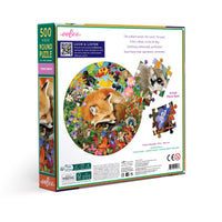 eeBoo Forest Dream 500-Piece Round Jigsaw Puzzle