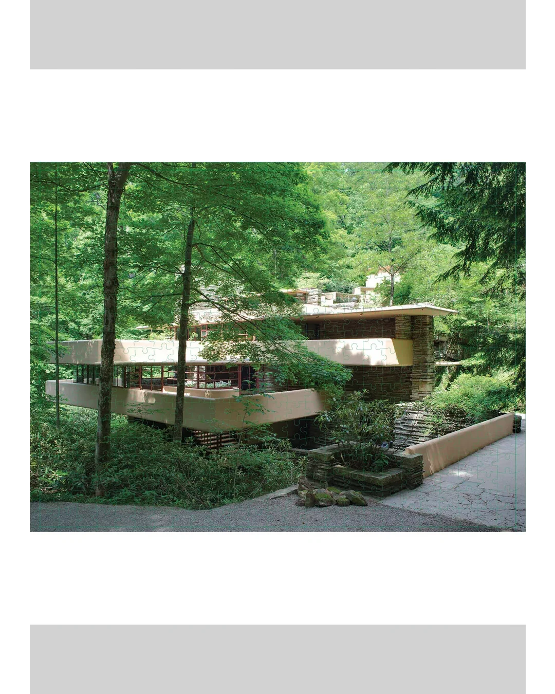 Galison Frank Lloyd Wright Fallingwater Double-Sided 500-Piece Jigsaw Puzzle-2