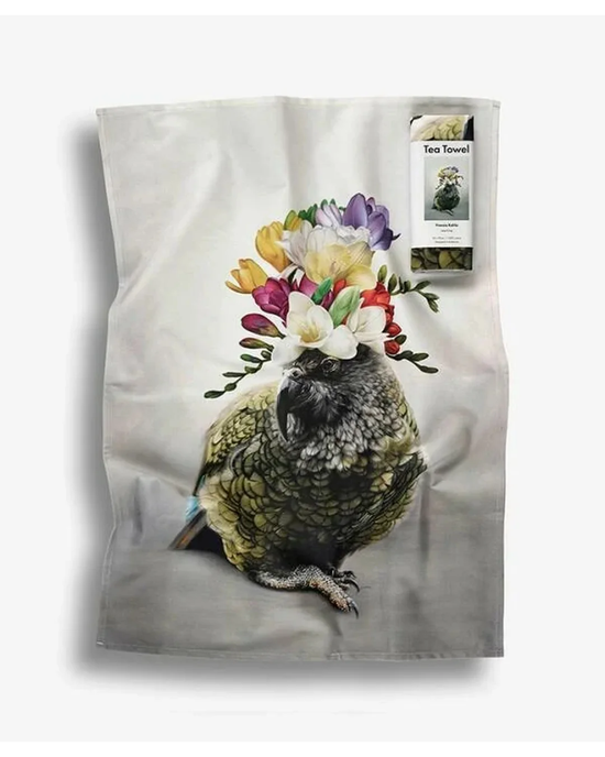 Freesia Kahlo Tea Towel
