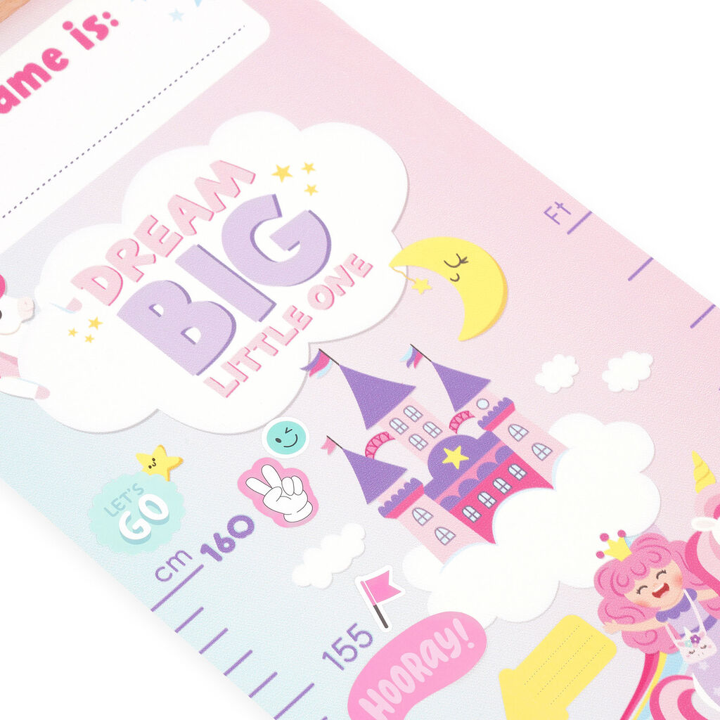 Legami Dream Big Little One Wall-Hanging Height Chart - Unicorn