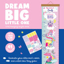 Legami Dream Big Little One Wall-Hanging Height Chart - Unicorn