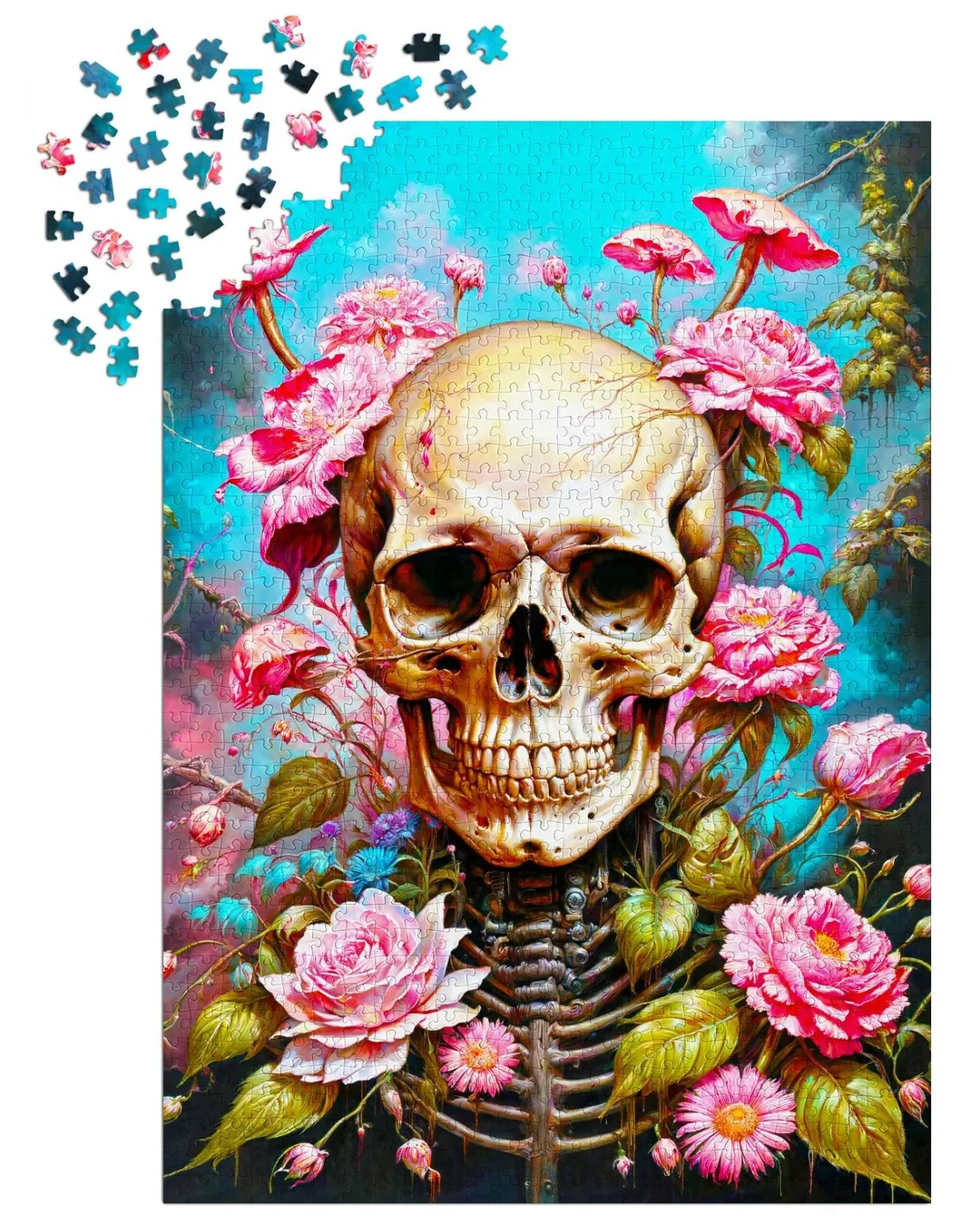 Enjoy Puzzle Garden Skeleton 1000-Piece Jigsaw Puzzle-4