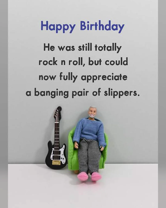 Good Slippers - Birthday Card
