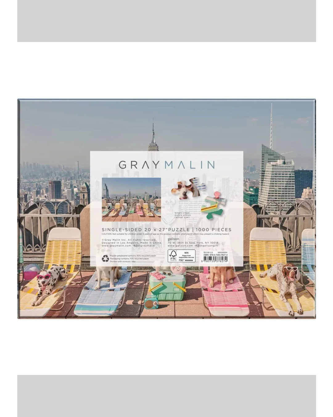 Galison Gray Malin the Dogs of New York City 1000-Piece Jigsaw Puzzle-4
