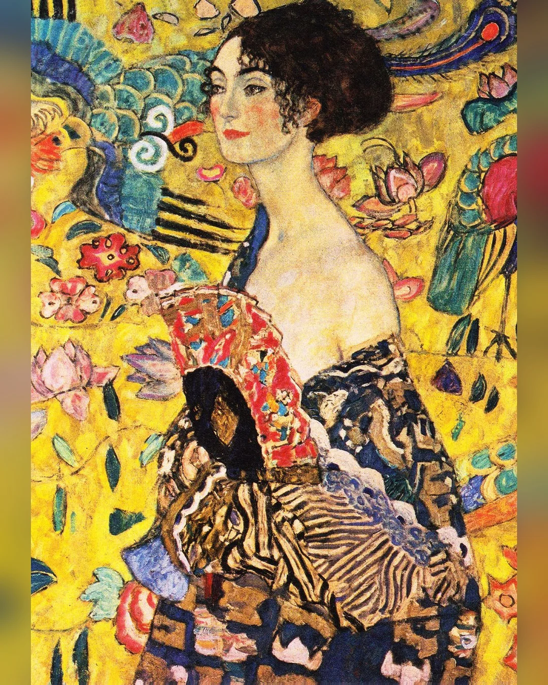 Enjoy Puzzle Gustav Klimt: Lady with a Fan 1000-Piece Jigsaw Puzzle-3