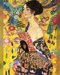 Enjoy Puzzle Gustav Klimt: Lady with a Fan 1000-Piece Jigsaw Puzzle-3