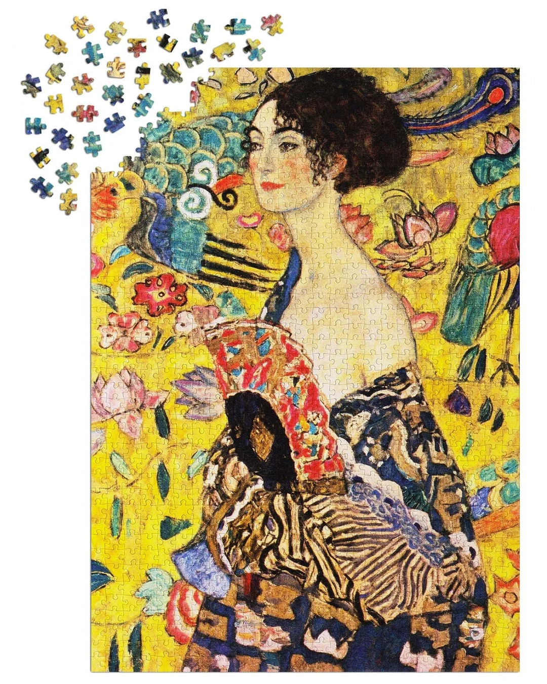 Enjoy Puzzle Gustav Klimt: Lady with a Fan 1000-Piece Jigsaw Puzzle-4