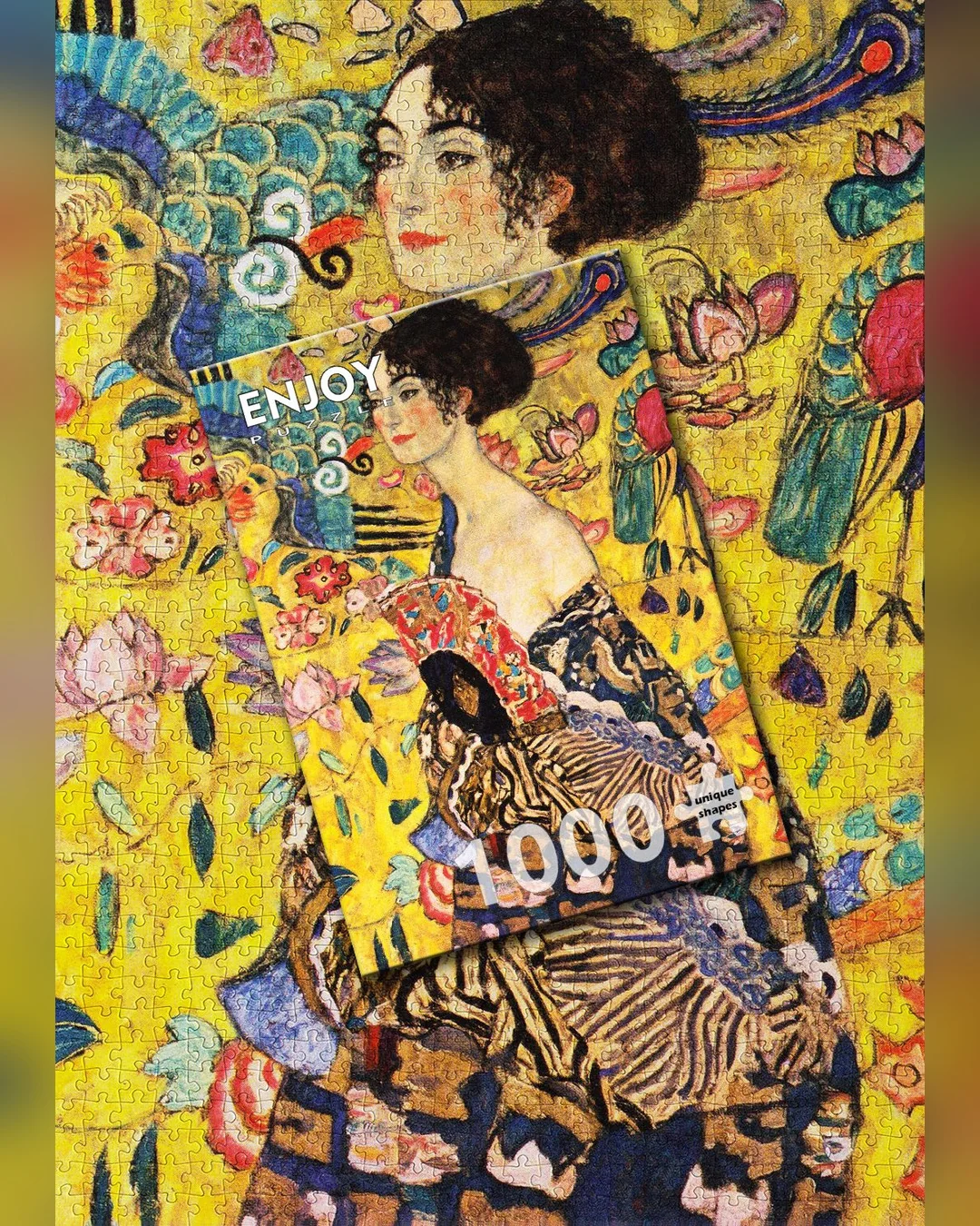 Enjoy Puzzle Gustav Klimt: Lady with a Fan 1000-Piece Jigsaw Puzzle-6