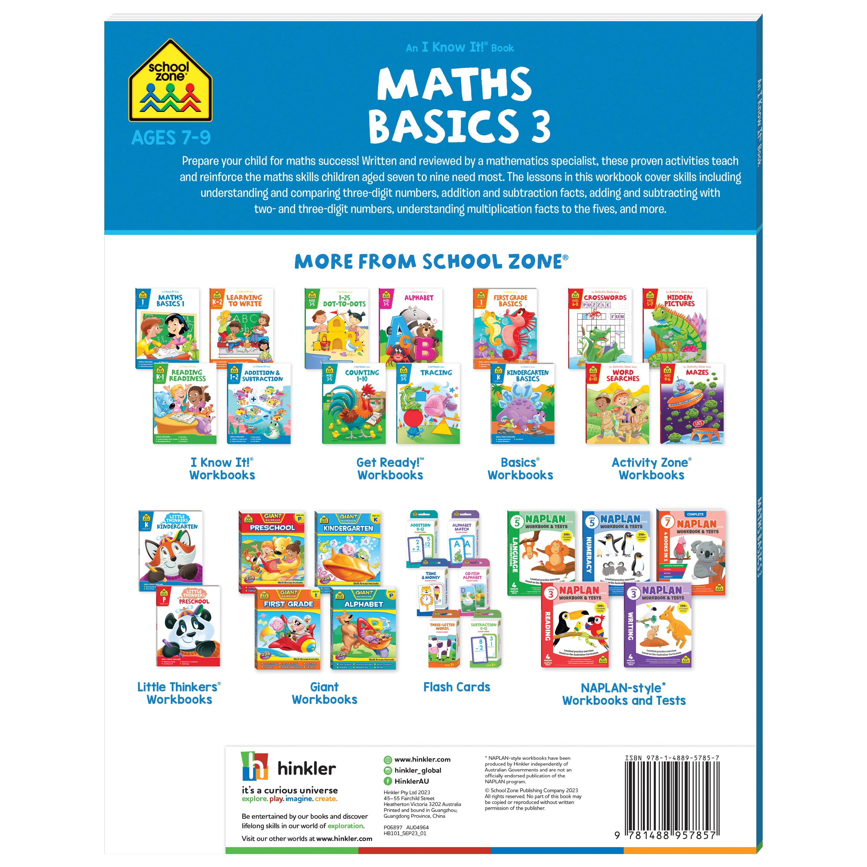 School Zone I Know It! Maths Basics 3