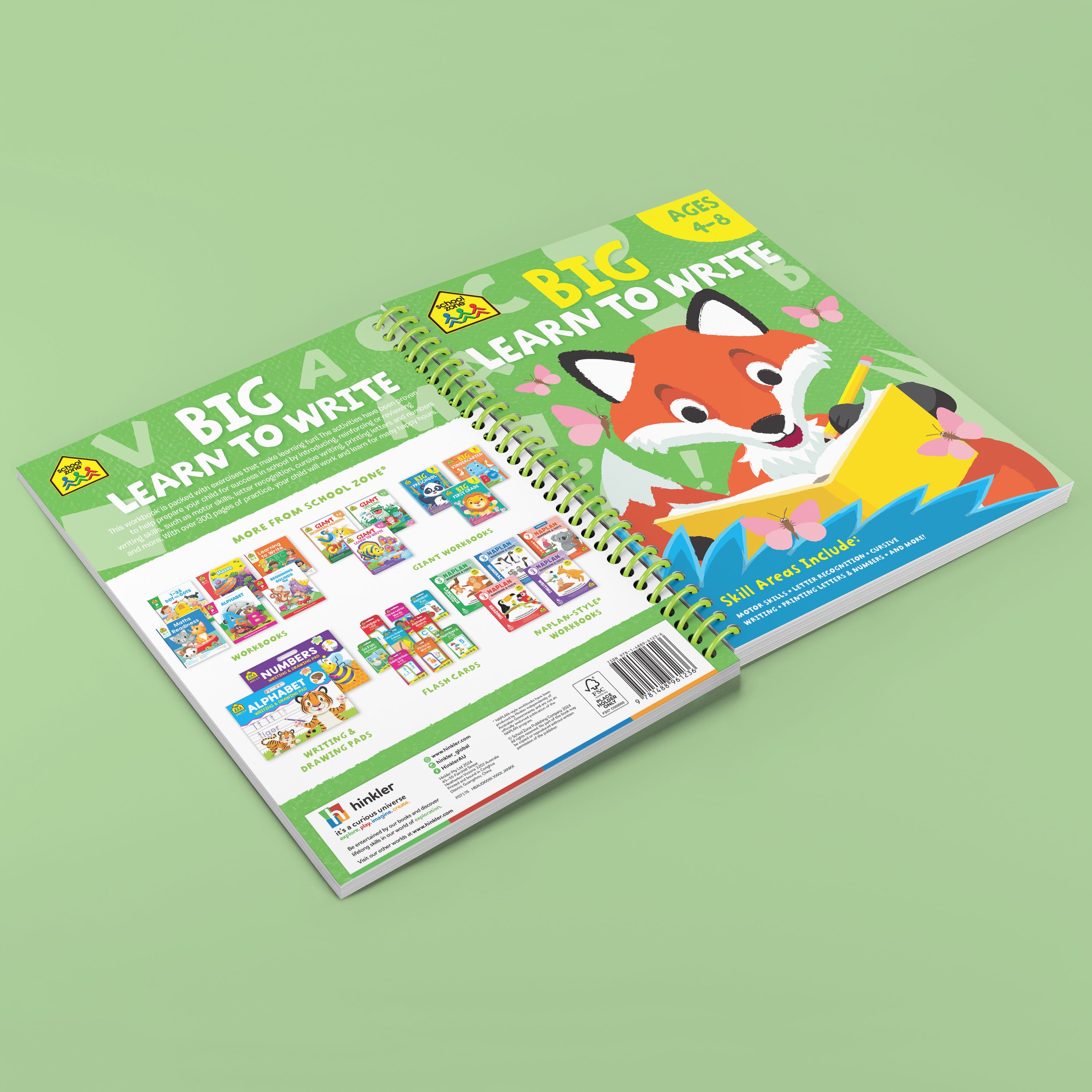 School Zone Big Spiro Workbook Writing